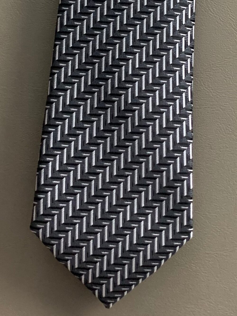 Alfani Men's Slim 2.75'' 100% Polyester Neck Tie, Black Multi Chad Geometric